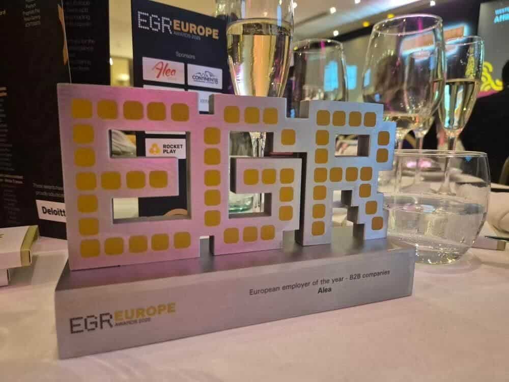 Alea winning “European Employer of the Year - B2B Companies” at the prestigious EGR Global Europe Awards 2025.