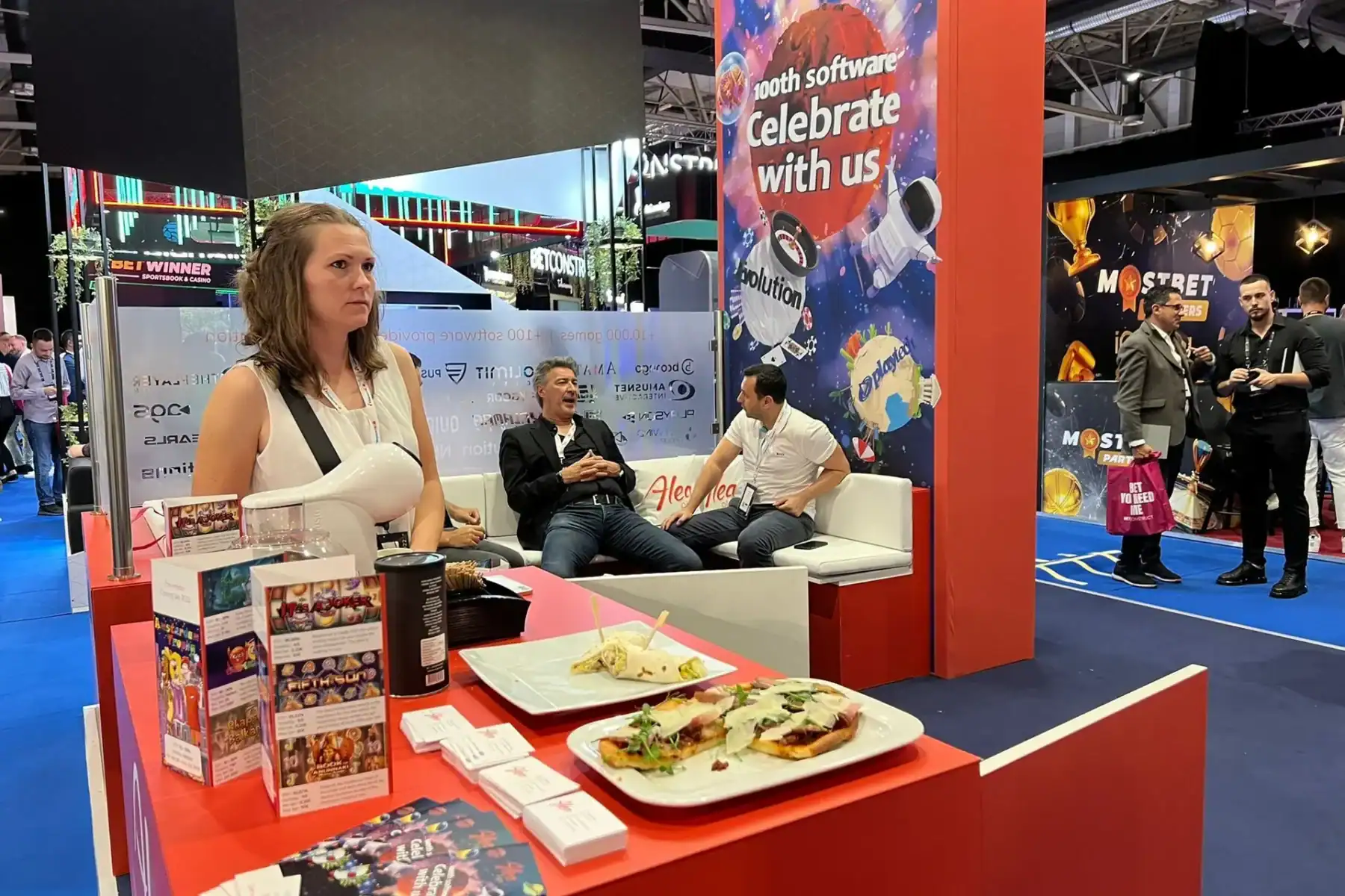 Alea team at SiGMA Balkans 2022, in Belgrade, before winning the Best Aggregator award.